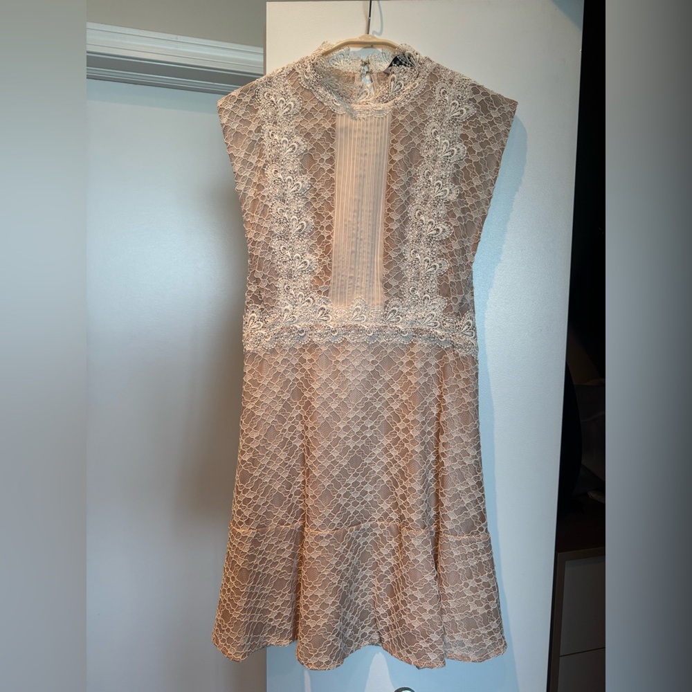Sandro Cream Lace Mini Dress